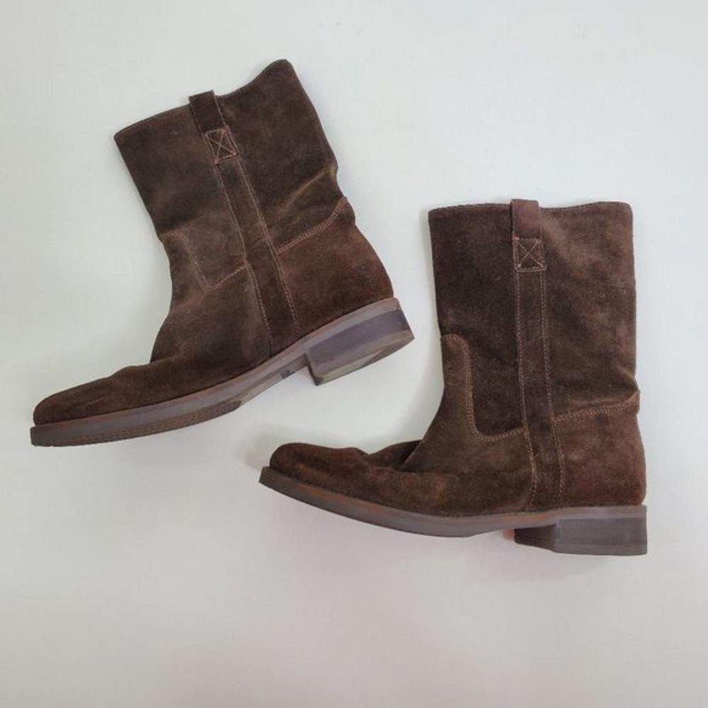 J Crew Brewster Boots 6.5 Suede Brown‎ Booties Mid